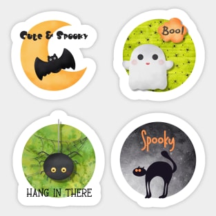 Four Cute Halloween Creatures Sticker